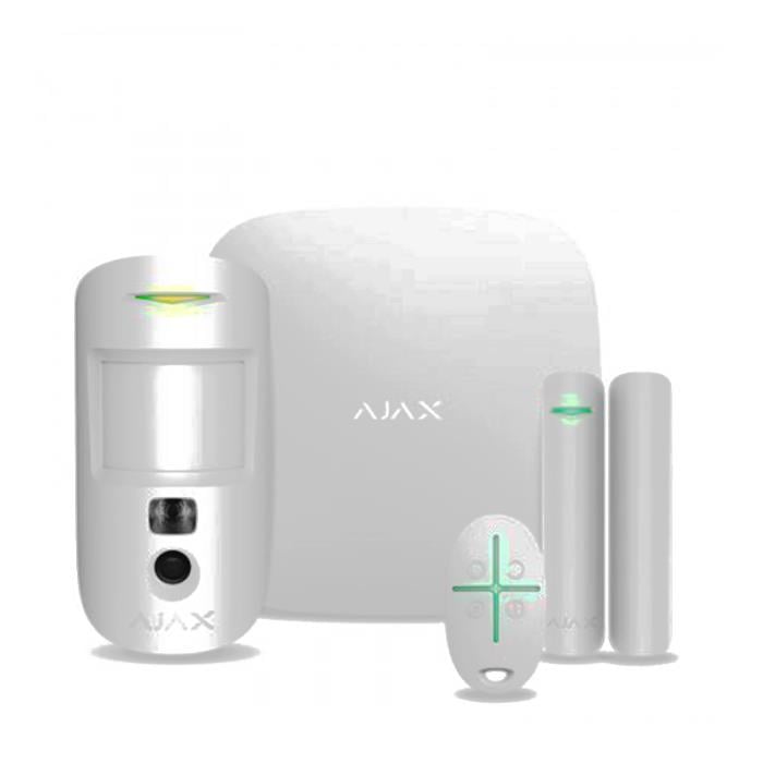 Ajax StarterKit Cam Plus (8EU) UA white комплект охоронної сигналізації з LTE