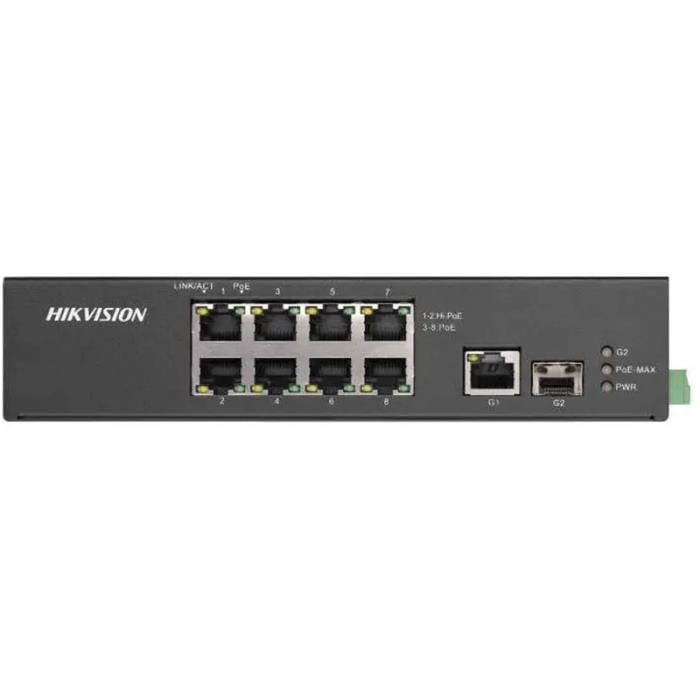 DS-3T0310HP-E/HS 8-портовий POE комутатор Hikvision