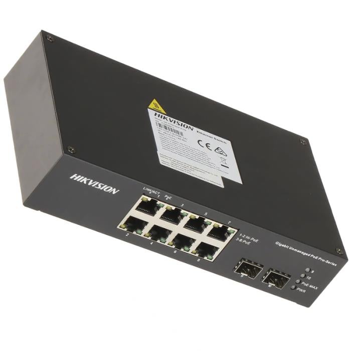 DS-3T0510HP-E/HS 8-портовий POE комутатор Hikvision