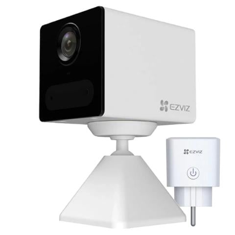 CS-CB2 (1080P,WH)+CS-T30-10B-EU Wi-Fi камера Ezviz з батареєю та розетка в комплекті