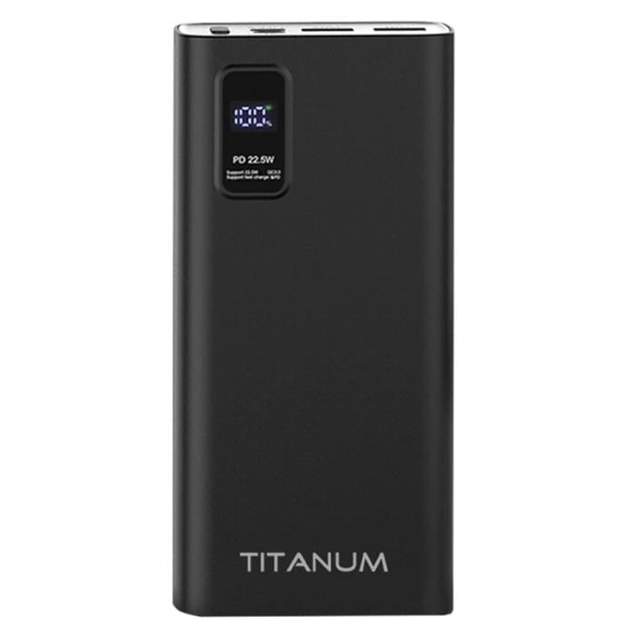 Повербанк TITANUM 727S 20000mAh 22.5W Black