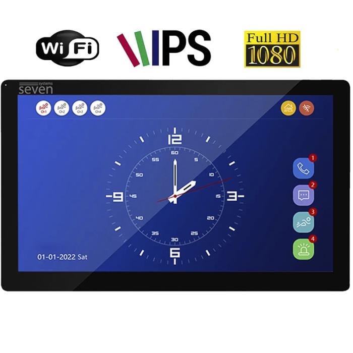 DP-7517FHDW - IPS black IP-відеодомофон Seven 10 дюймів з Wi-Fi