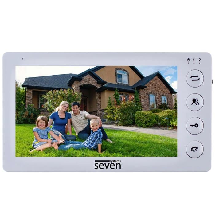 DP-7573 FHD white відеодомофон Seven 7 дюймів