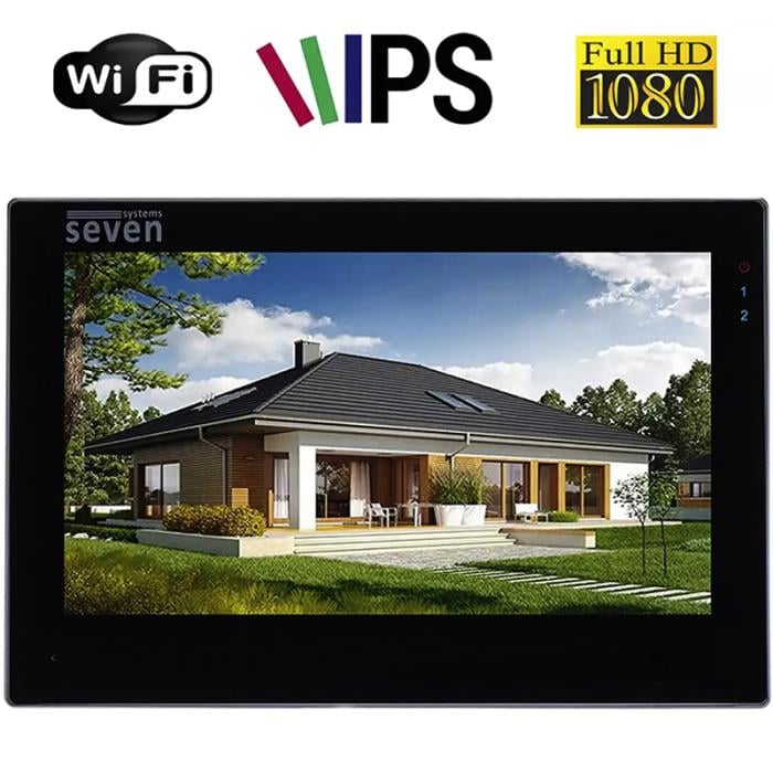 DP-7577FHDW - IPS black IP-відеодомофон Seven 7 дюймів з Wi-Fi