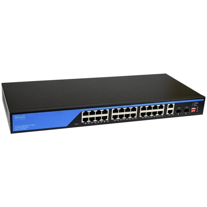 P-73224G-2SFP 24-портовый POE коммутатор Seven