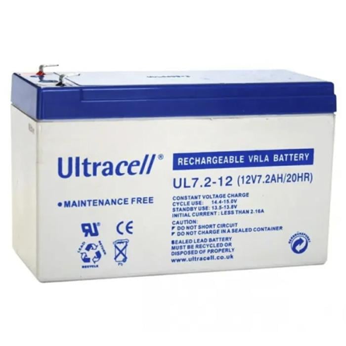 Ultracell UL7.2-12 AGM 12V 7,2 Ah акумуляторна батарея