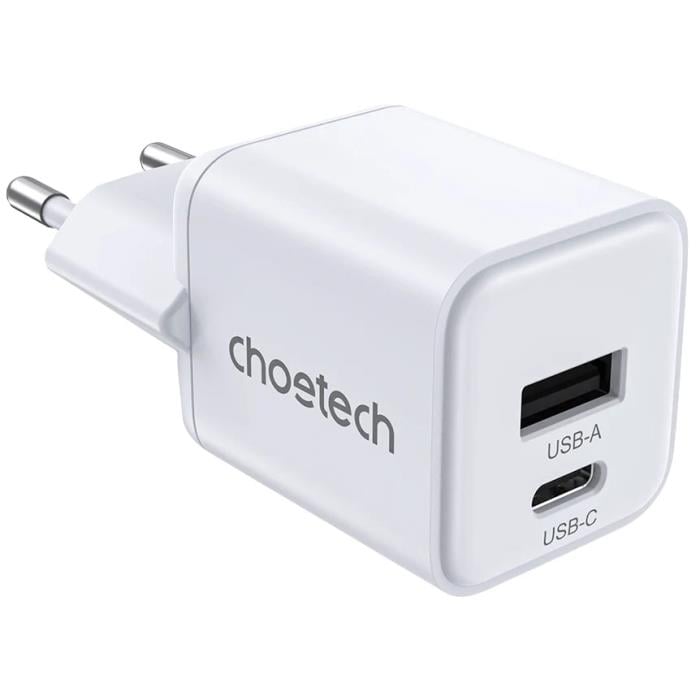 Адаптер Choetech PD5012 mini White PD30W GAN A+C
