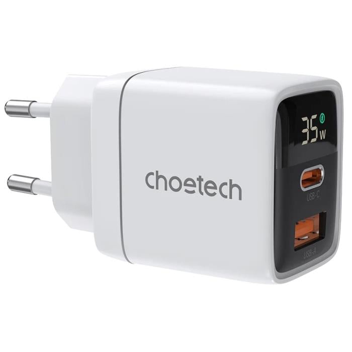 Адаптер Choetech PD6052 White PD35W GAN A+C